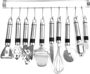 JAP Keukenset - Hangend keukenrek - Kookgerei van RVS - Set 9-delig - Keuken accessoires - Keukengerei