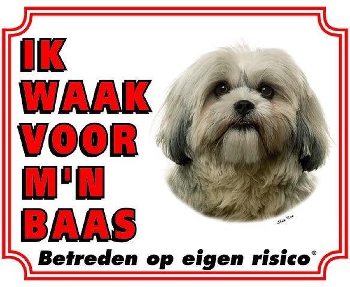 Shih Tzu Waakbord - Ik waak voor mijn baas