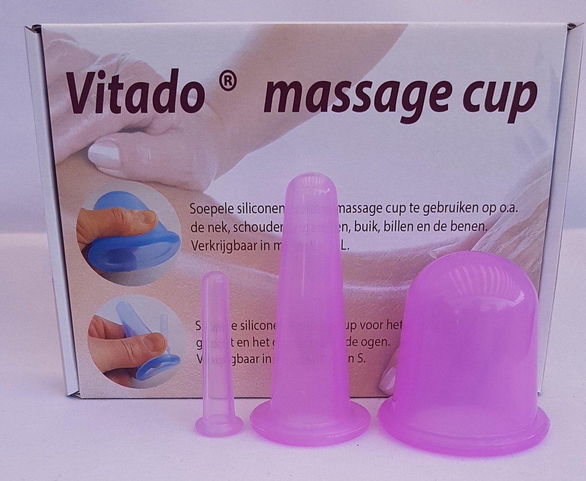 NEW !! - TRIO cuppingset voor het gezicht en het lichaam kleur Paars