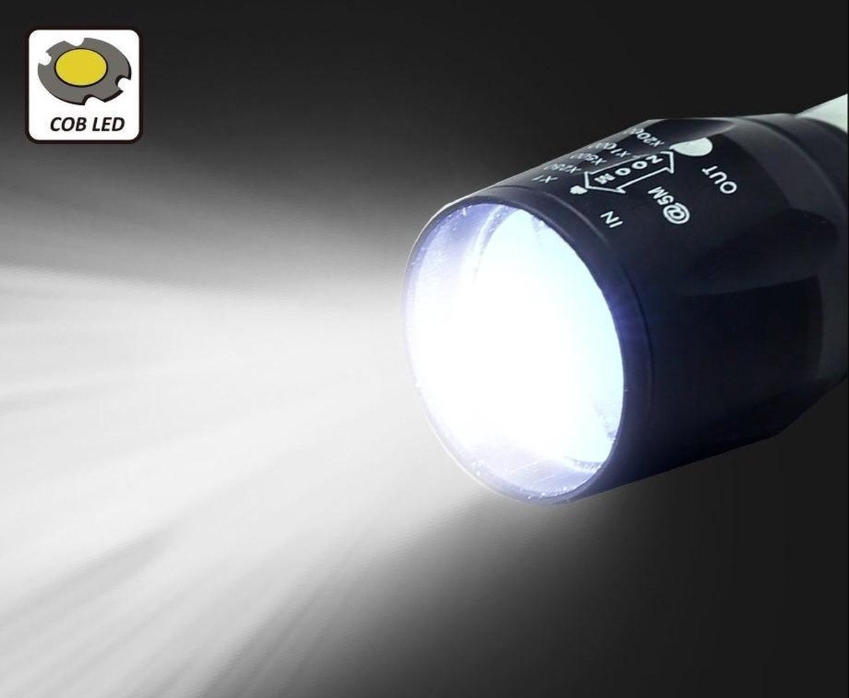 Zaklamp 2-In-1 Oplaadbaar - Compact en met felle COB LED's