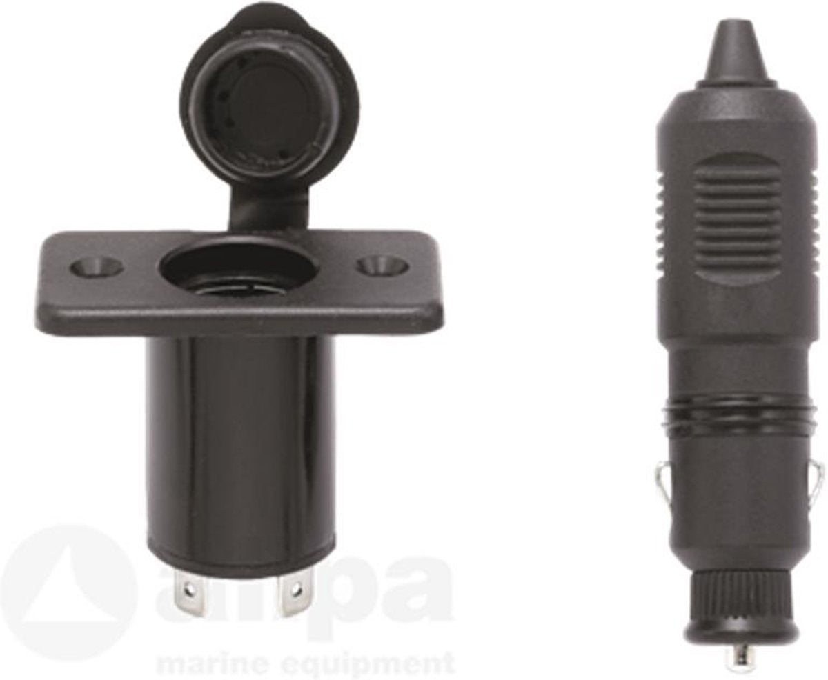 12 VOLT STOPCONTACT MET STEKKER