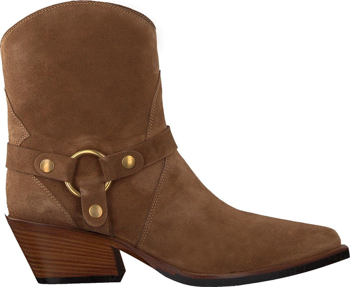 Notre-V B4341 Enkellaarsjes - Enkelboots - Dames - Camel - Maat 38