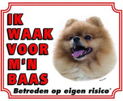 Pomeranian Waakbord - Ik waak voor mijn baas