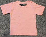 Baby shirt effen licht roze maat 80