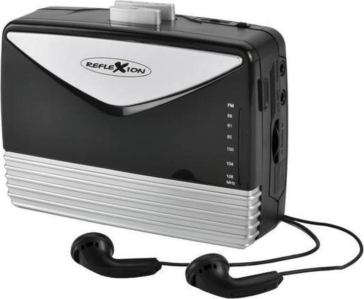 Reflexion WMR01BK Draagbare cassettespeler Zwart-zilver