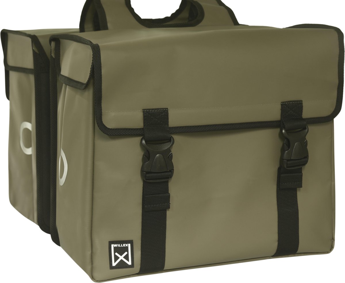 Willex Dubbele Fietstas Bisonyl - Olijfgroen - 40L