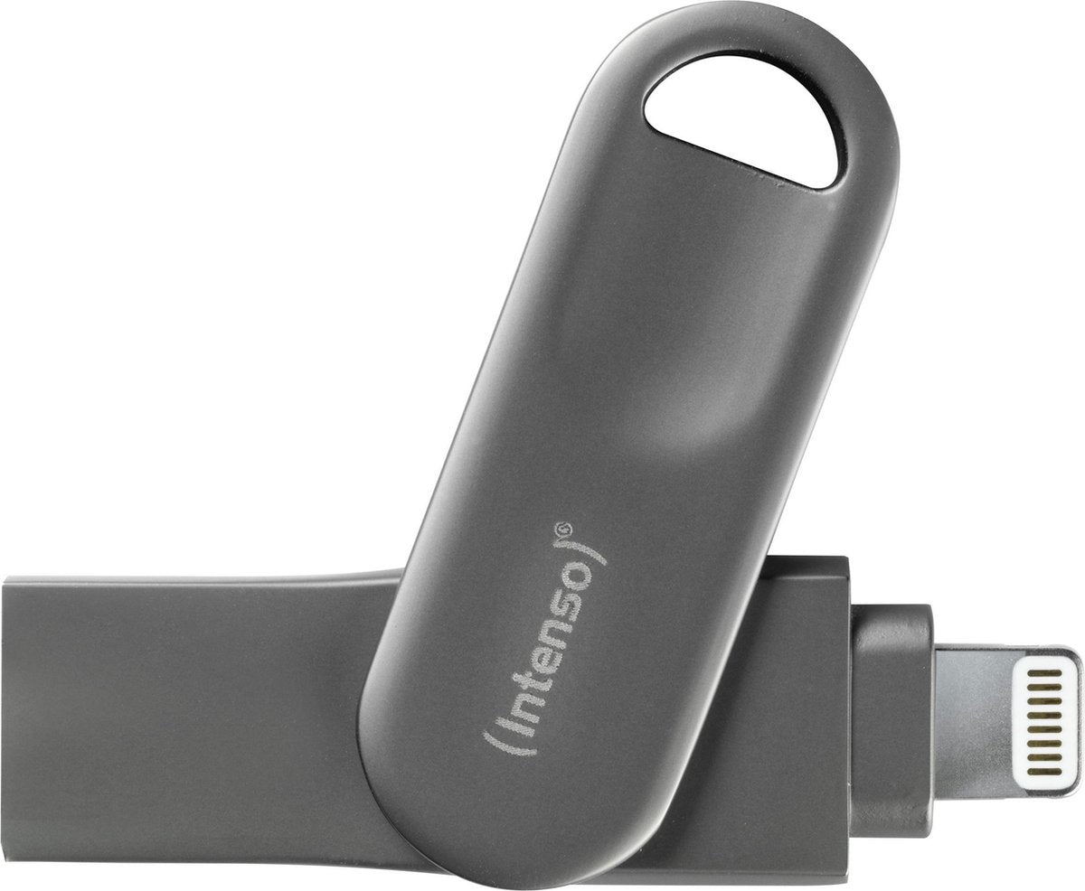 Intenso iMobile Line Pro USB flash drive 32 GB USB Type-A / Lightning 3.2 Gen 1 (3.1 Gen 1) Antraciet