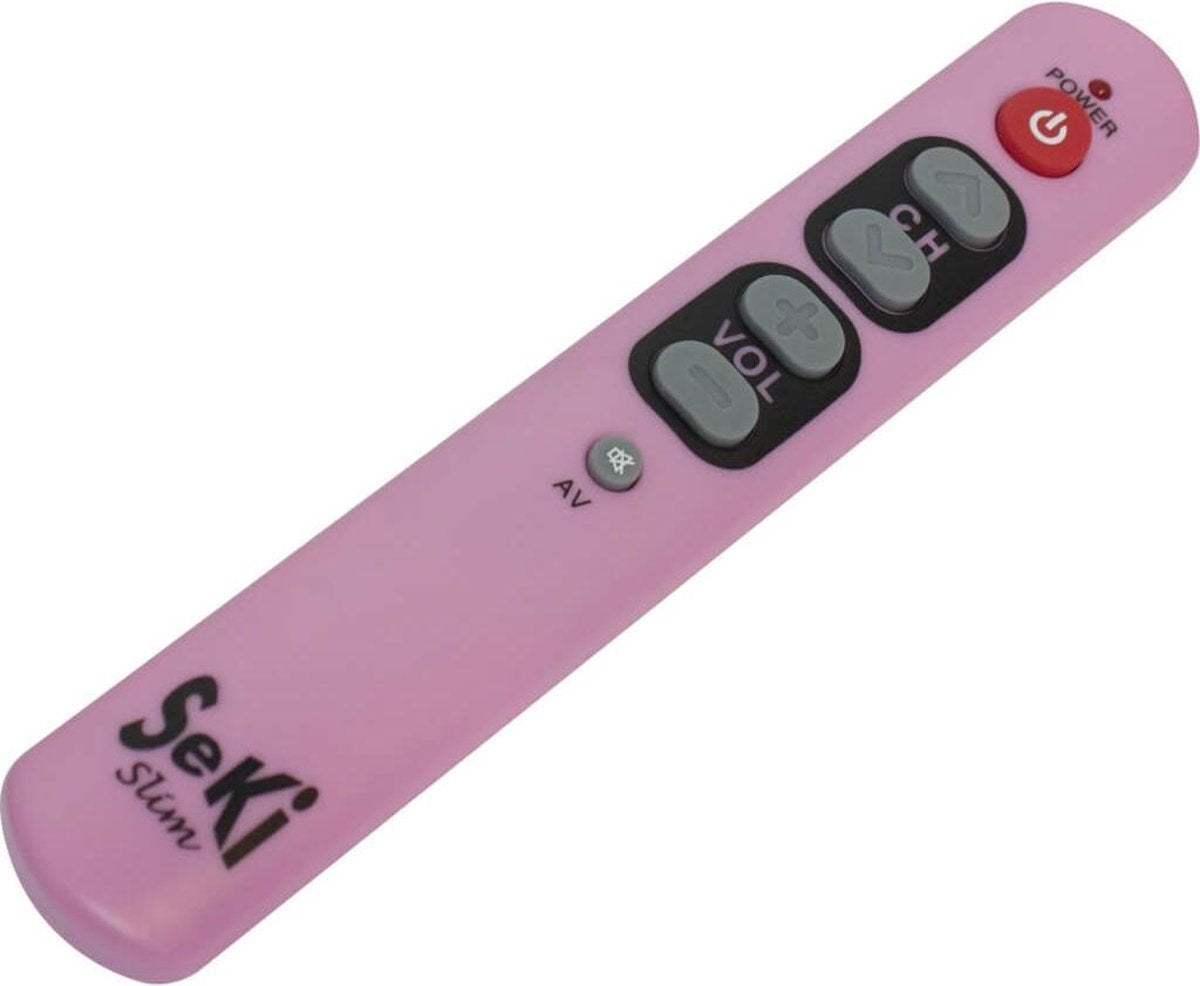 Senioren / Slechtzienden universele afstandsbediening Seki Slim - Roze