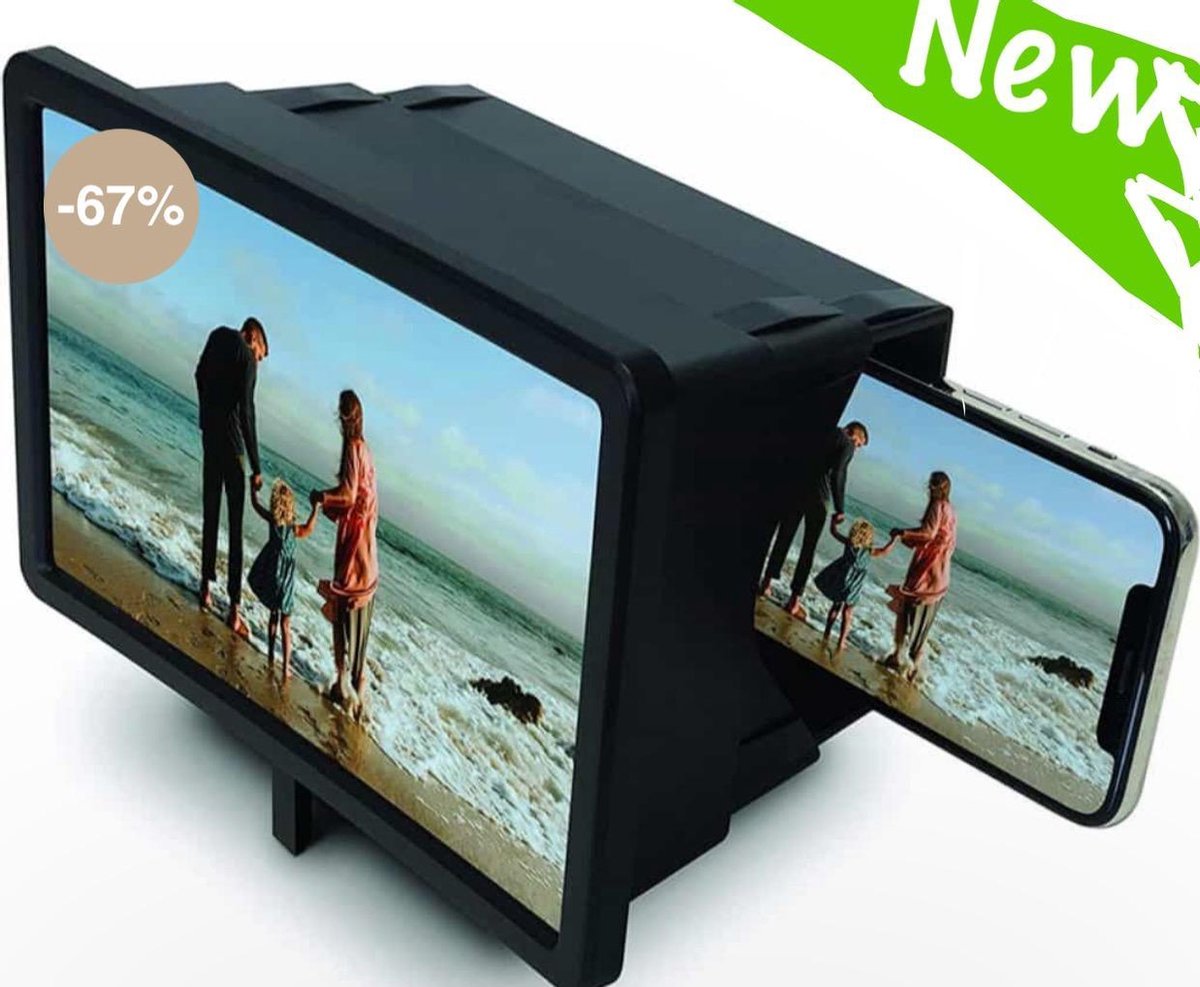 Mobiele telefoon schermvergroter 3D✅ HD opvouwbare expander