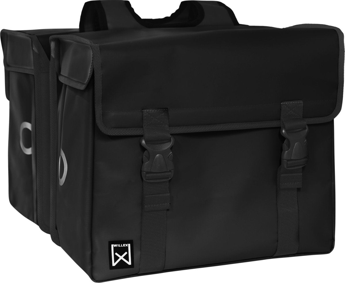 Willex Dubbele Fietstas Bisonyl - Mat Zwart - 40L