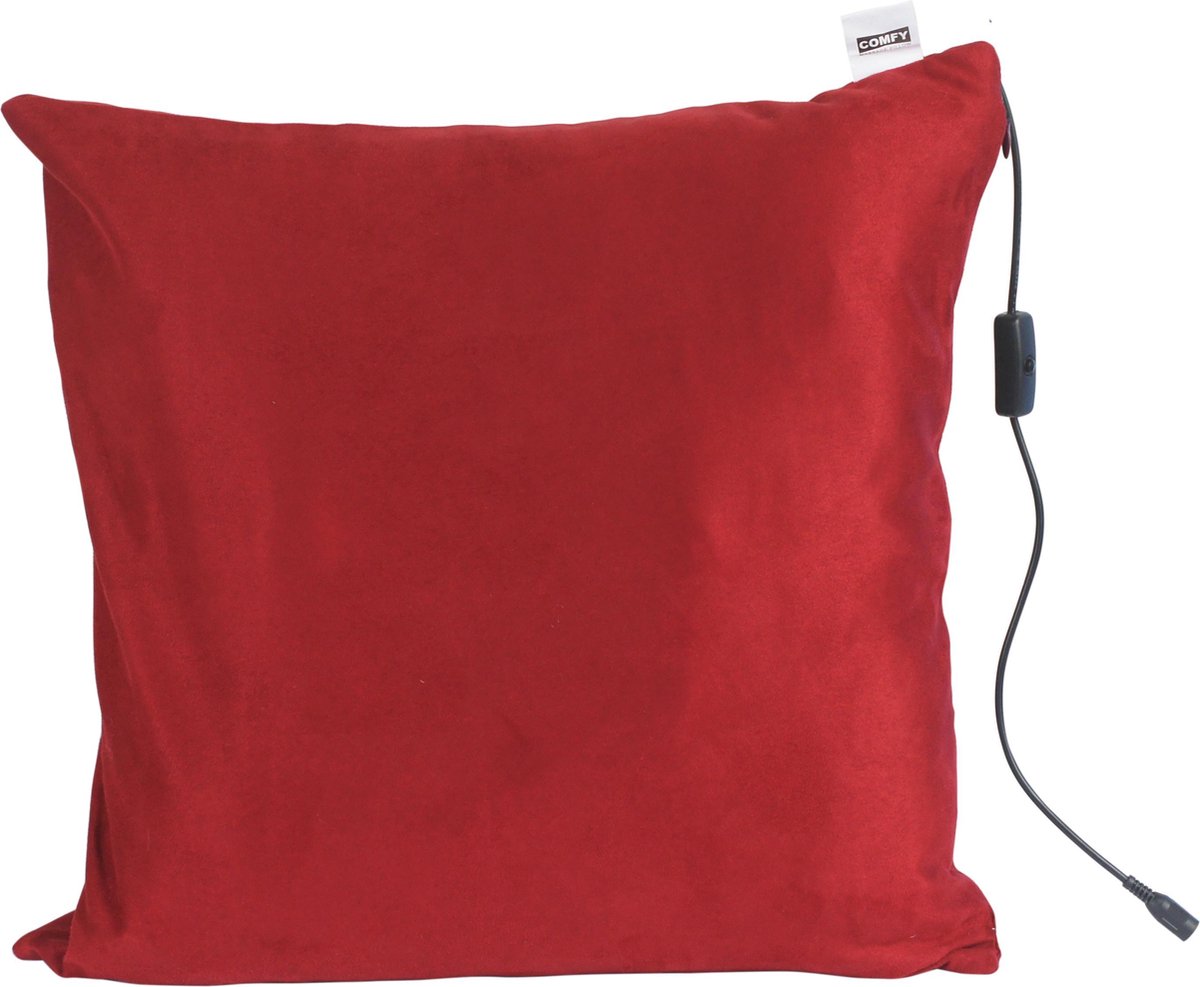 Massagekussen - bordeaux - massageapparaat met infrarood warmtefunctie - adapter voor auto - gekleurde wasbare hoes - Comfy