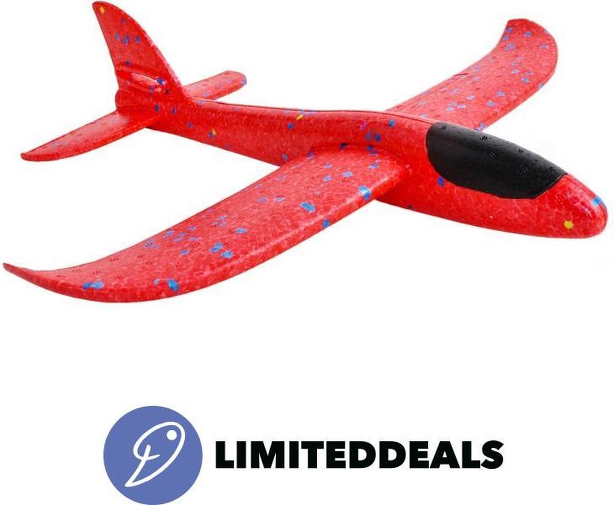 Mini Zweefvliegtuig ROOD van Foam - Werpvliegtuig - Speelgoed vliegtuig - gegarandeerd speelplezier - LimitedDeals