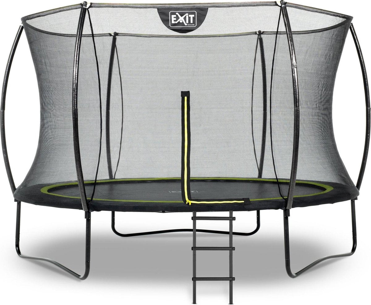 EXIT Silhouette trampoline ø305cm met ladder - zwart