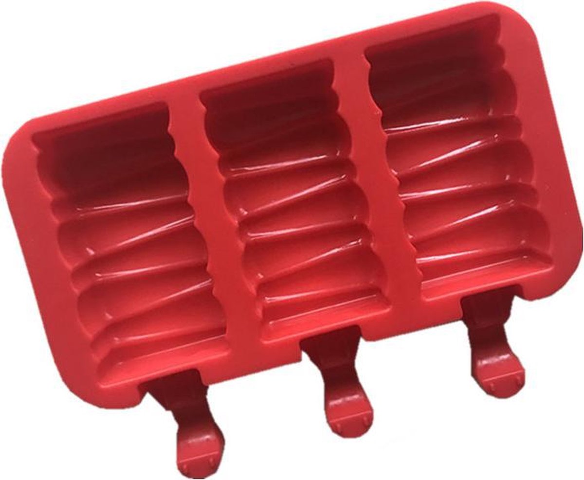 ProductGoods - Ijsjesmaker - Siliconen - Rood - 3 Stuks