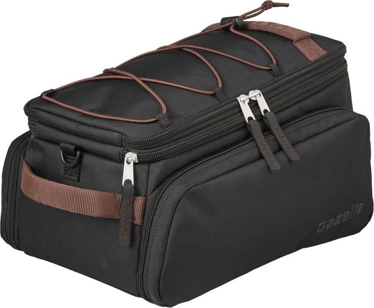 Gazelle Bagagedrager Tas Trunkbag 31 Liter Zwart Bruin