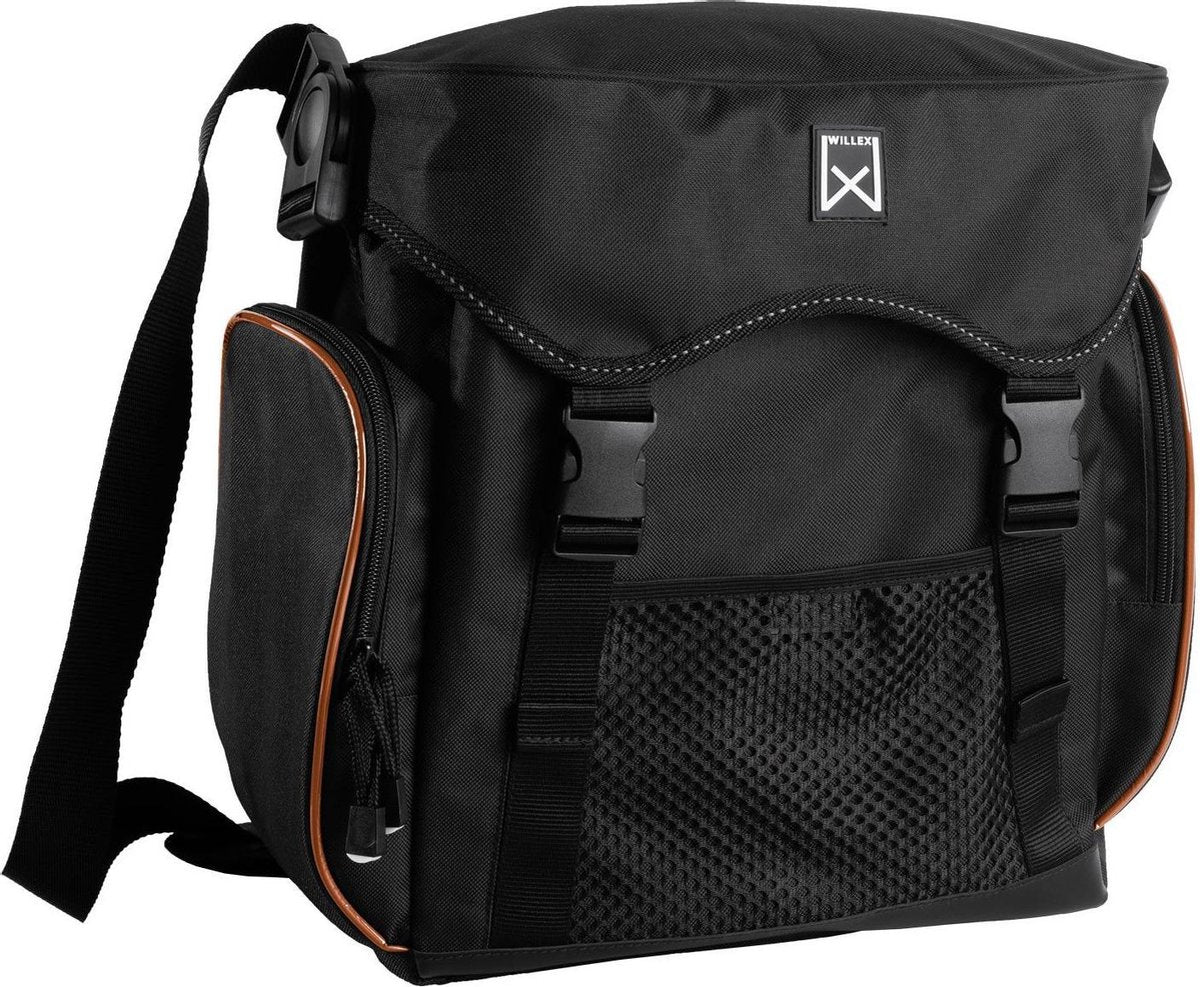 Tas willex sport groot 17l enkel zwart/oranje