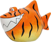 Dieren spaarpot oranje tijgerhaai 13 13 x 11 x 7