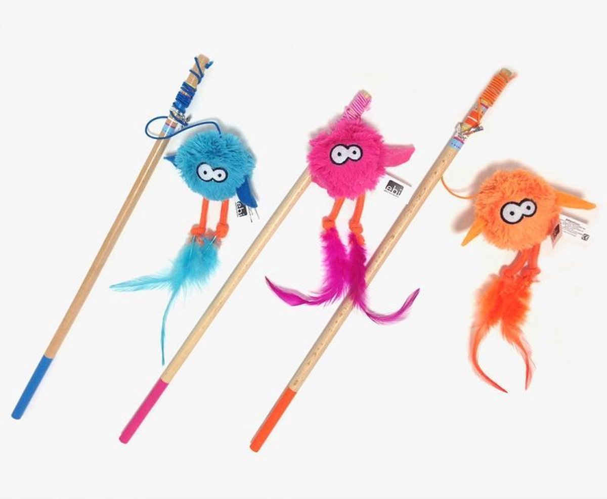 Coockoo Jumpy speelhengel mix Gemengde kleuren 40cm