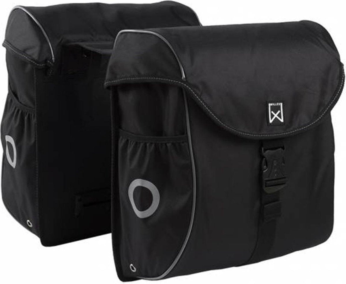 Willex 300 serie - Dubbele Fietstas - 38 l - Zwart/Zilver