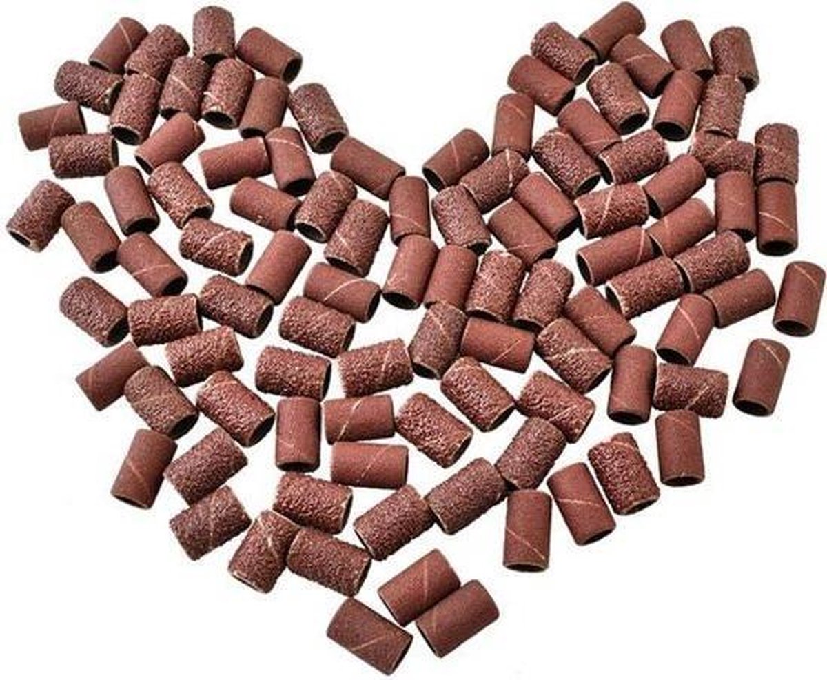 Nagelfrees Schuurrolletjes –100 stuks Mix –  granulatie 80