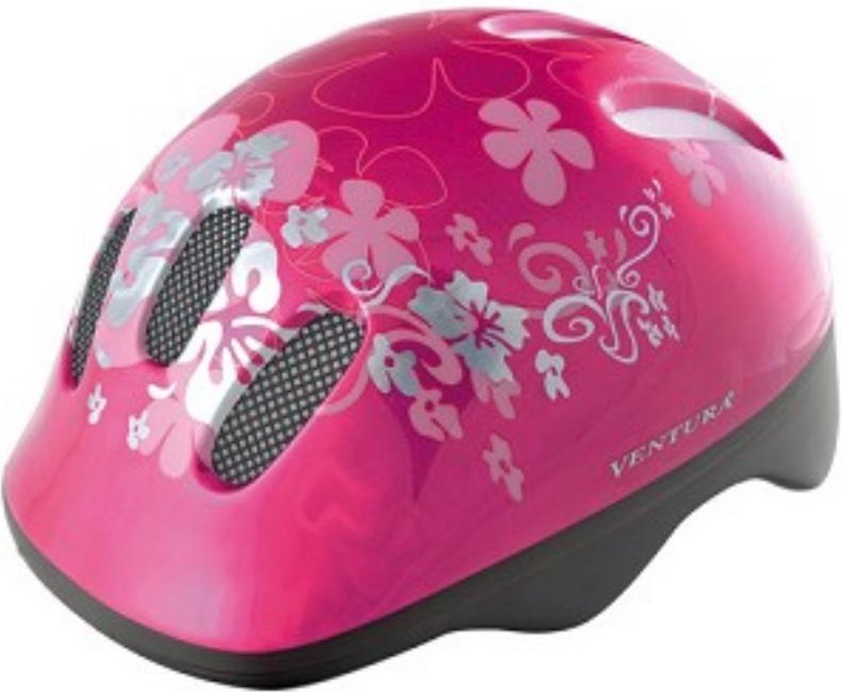 Helm kind roze Flower S (52-57cm)