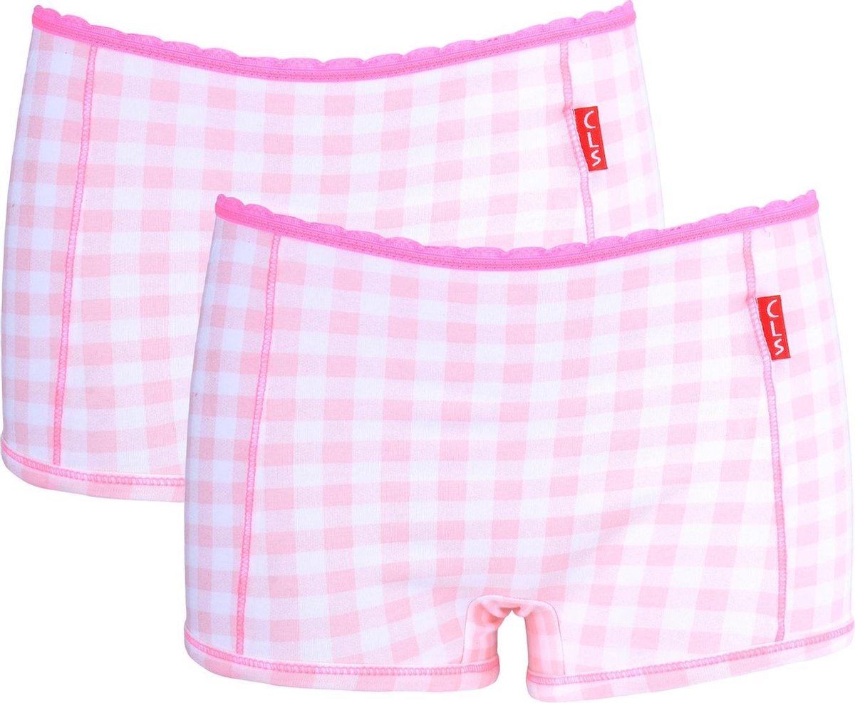 Claesen's Boxertje Pink Checks 2-pack