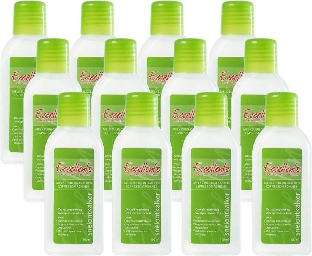 ECCELLENTE Snelontkalker Melkzuur 100ml - 12 stuks