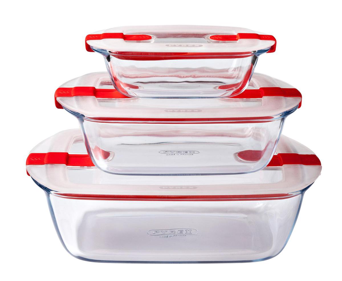 Pyrex - Cook & Heat Voedelcontainer Rechthoek met Deksel 23 x 15cm - Transparant