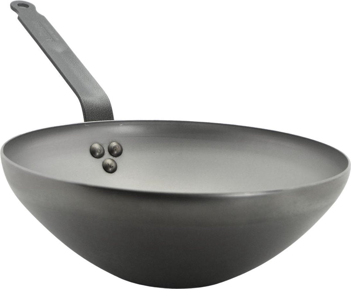 De Buyer Carbone Wokpan - Ø Bovenaan 28 cm - Plaatstaal - zonder PFAO en PTFE
