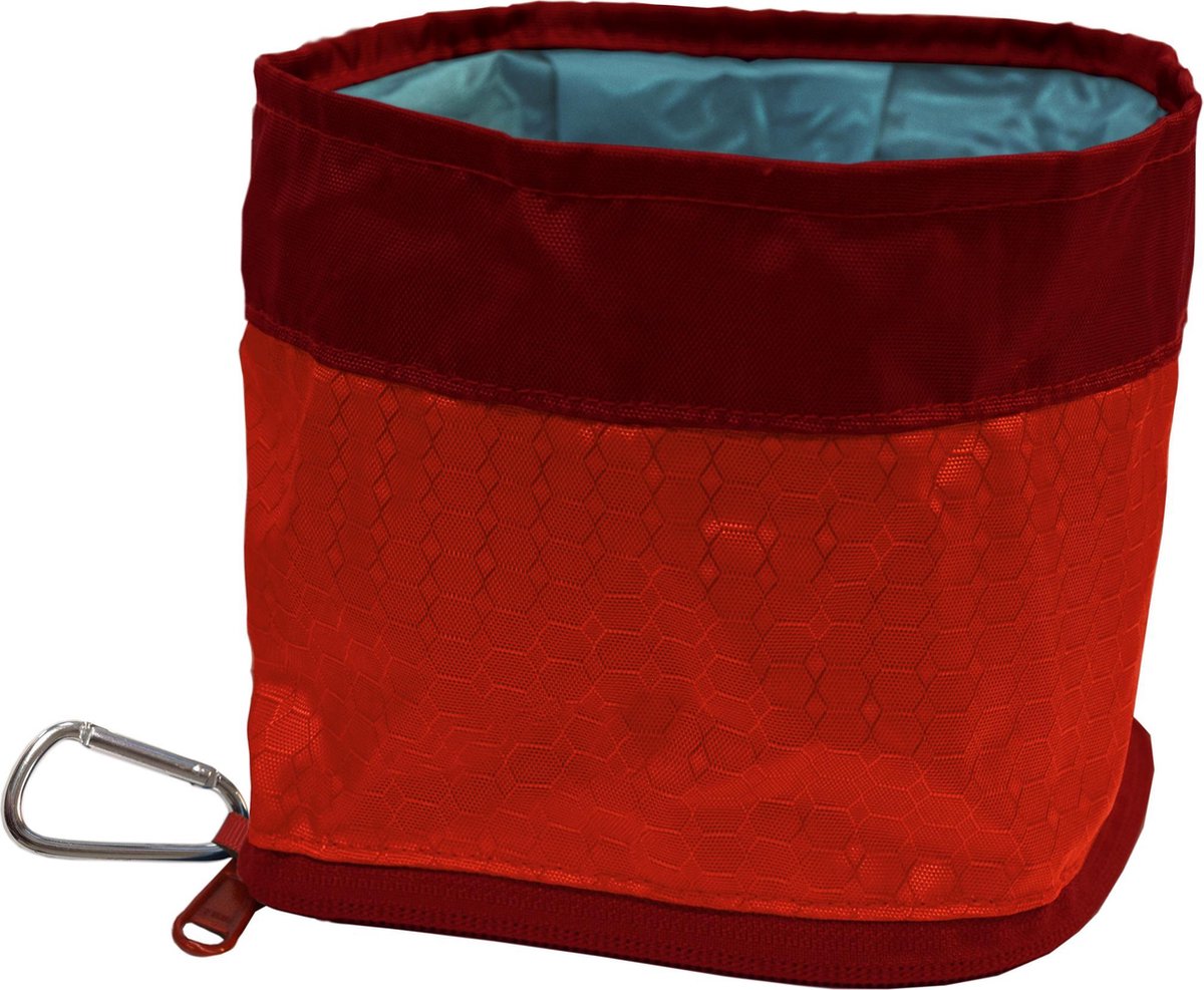 Kurgo Zippy Bowl - Compacte lichtgewicht en opvouwbare voer-/drinkbak voor honden voor onderweg - Blauw