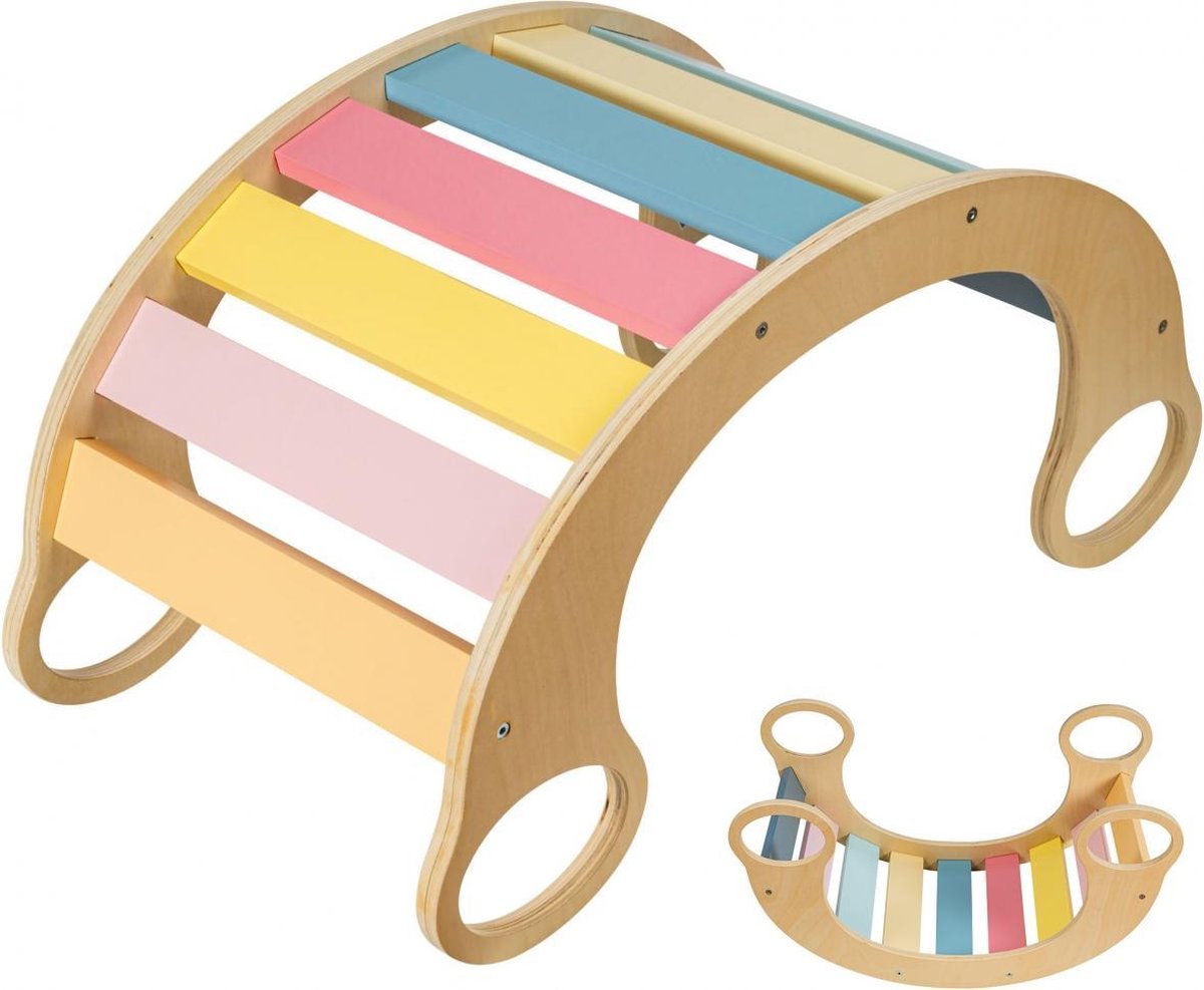 Mamabrum Schommelstoel Baby Multifunctioneel - 2 in 1 - Brug - Wip - Klimrek - Hout