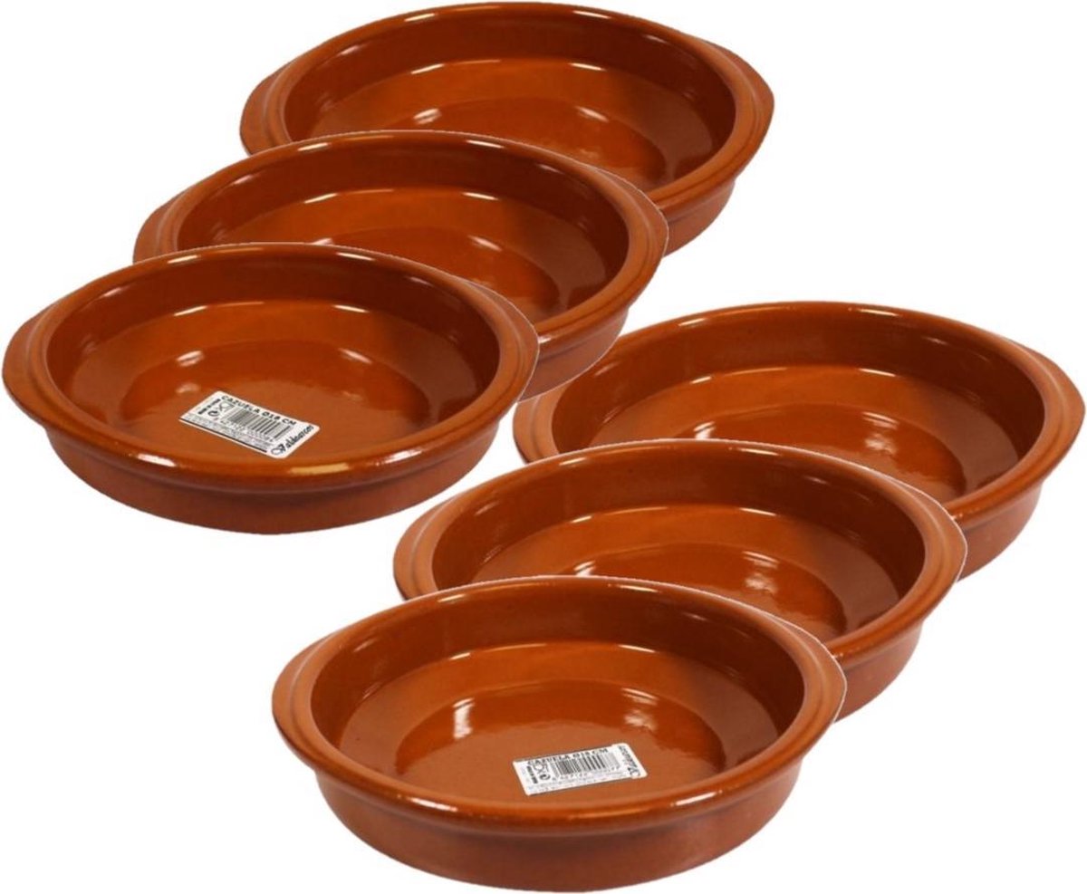 Set van 6x stuks tapas bakjes/schaaltjes Alicante met handvatten 16 en 18 cm - Serveerschalen - Tapasschalen