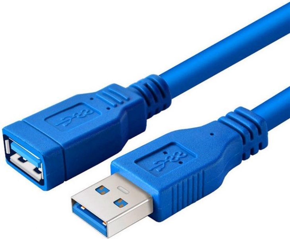 USB 3.0 Verlengkabel 1.8 meter blauw