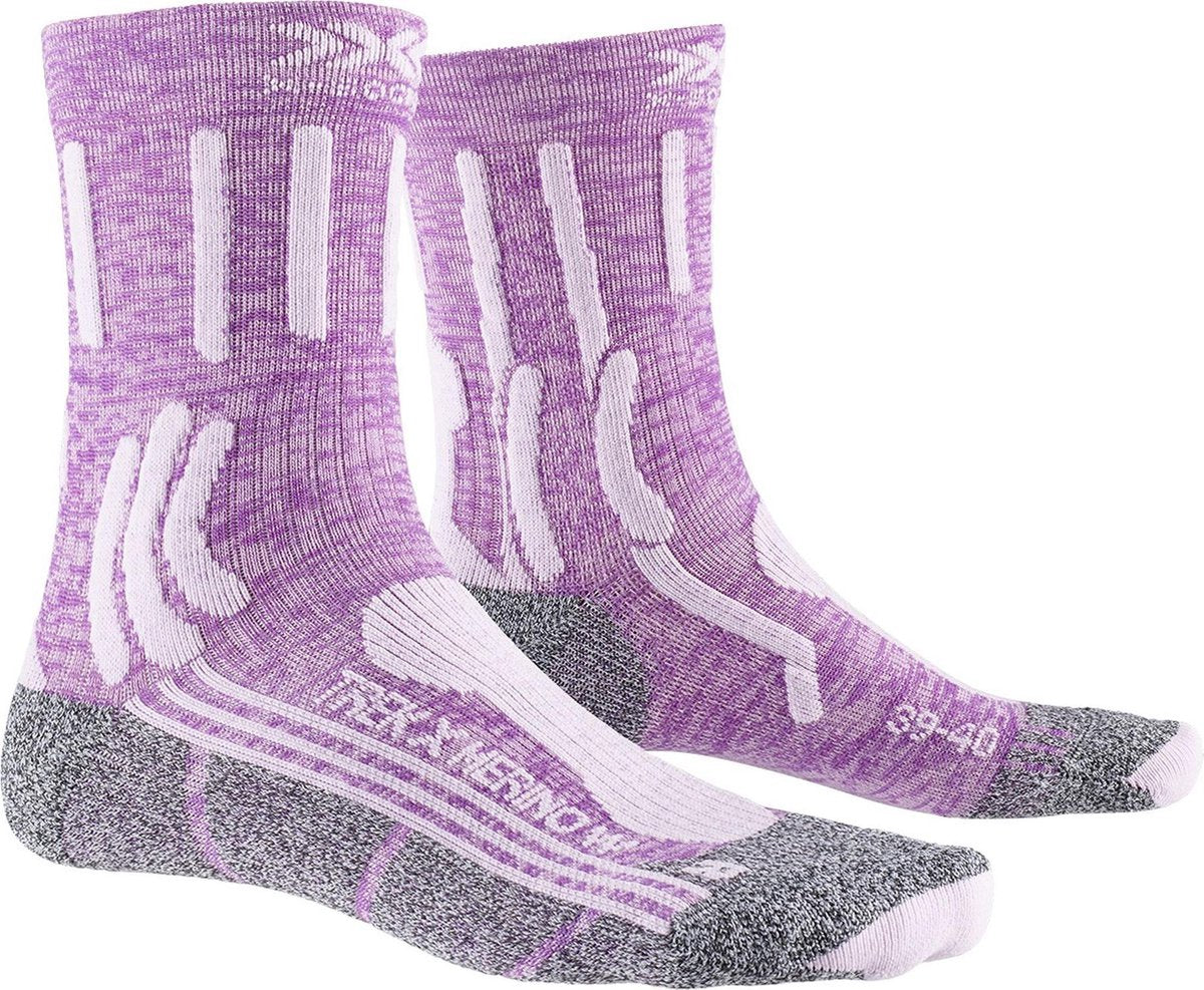 X-Socks Sportsokken - Maat 39/40 - Vrouwen - paars/wit/grijs