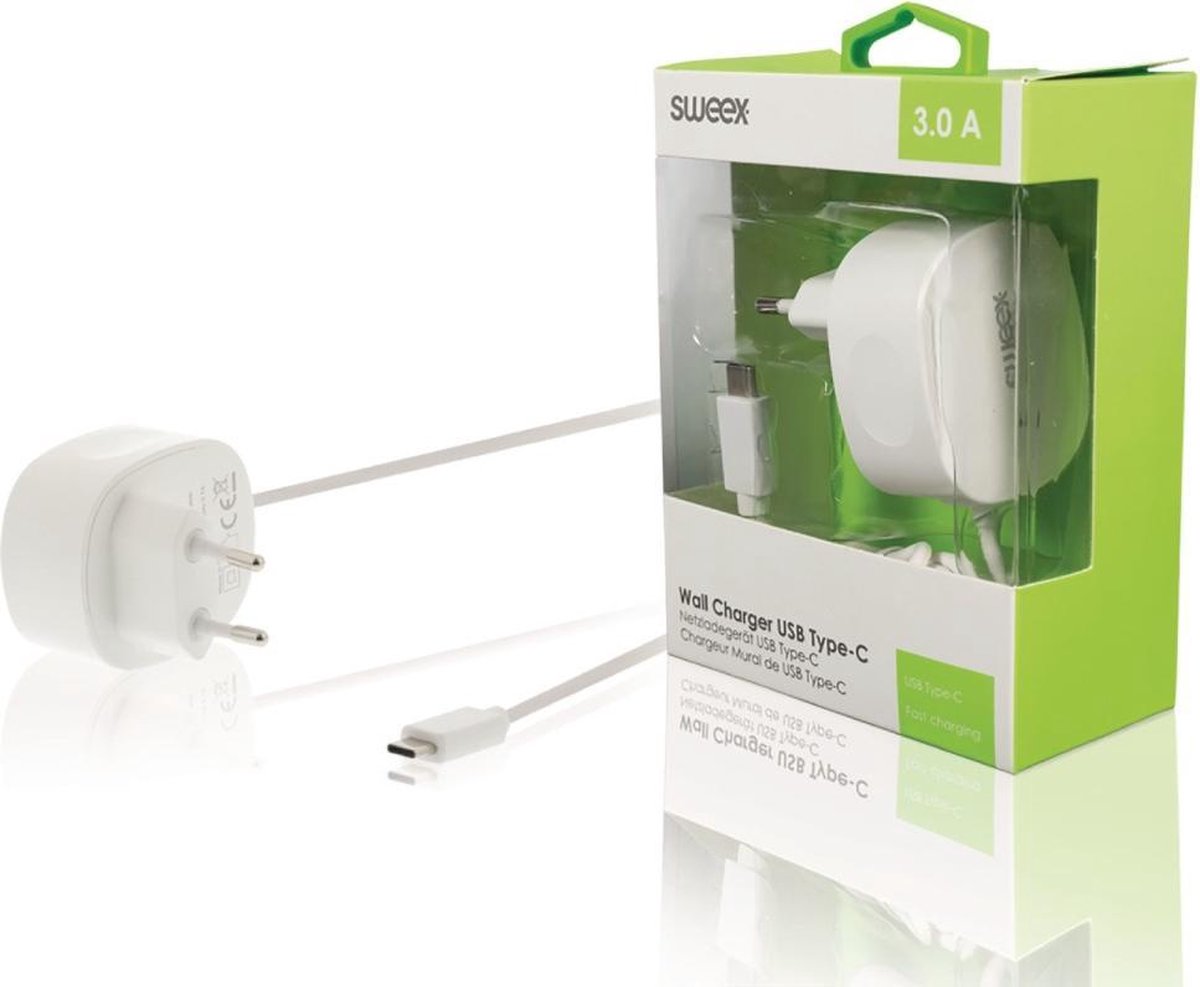 Sweex CH-005WH Lader 3.0 A Usb-c Wit