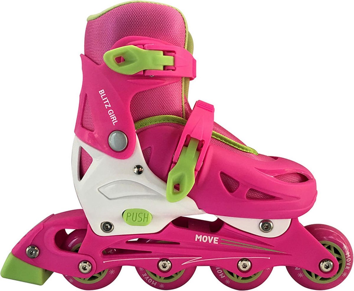 Move Blitz Inlineskates - Maat 31-34 - Meisjes - roze/wit/groen