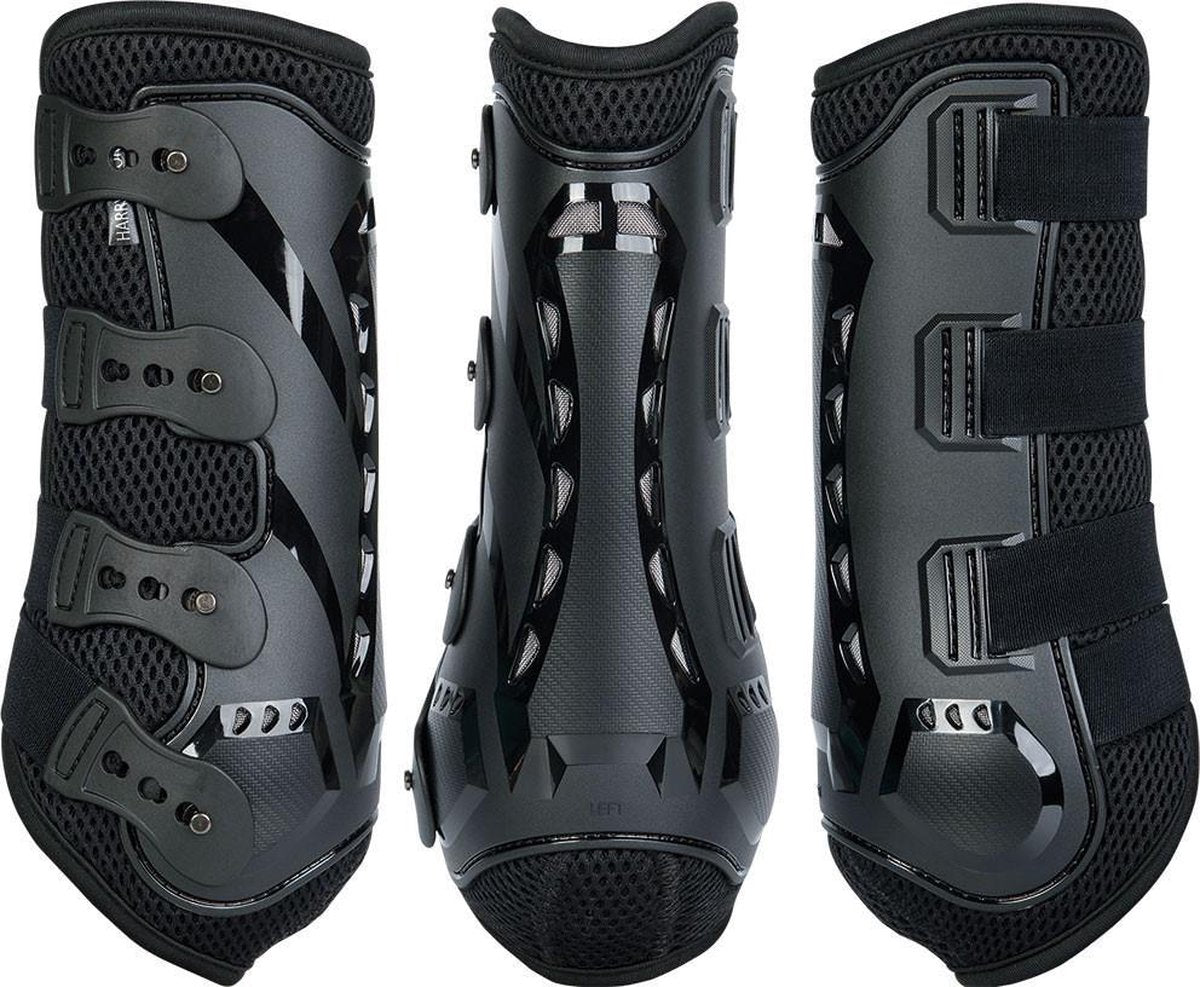 Harry's Horse Beenbeschermers air mesh pro - achterbenen - maat L Zwart