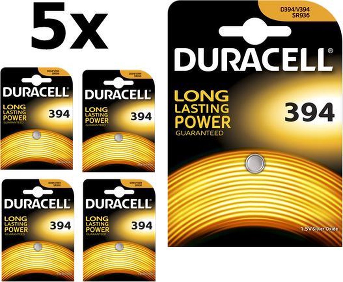 5 Stuks - Duracell D394 SR936SW 1.5V knoopcel batterij