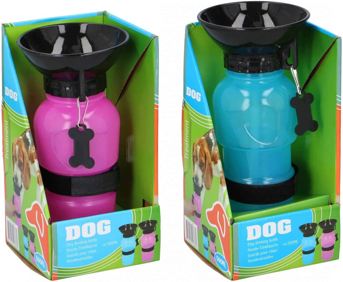 Hondendrinkfles 500ml - willekeurige kleur