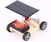 DIY solar hybrid electric vehicle wooden car toy LEGO TECHNIC STYLE / DIY zonne-hybride elektrisch voertuig houten auto speelgoed  / Jouet de voiture en bois de véhicule électrique hybride solaire bricolage