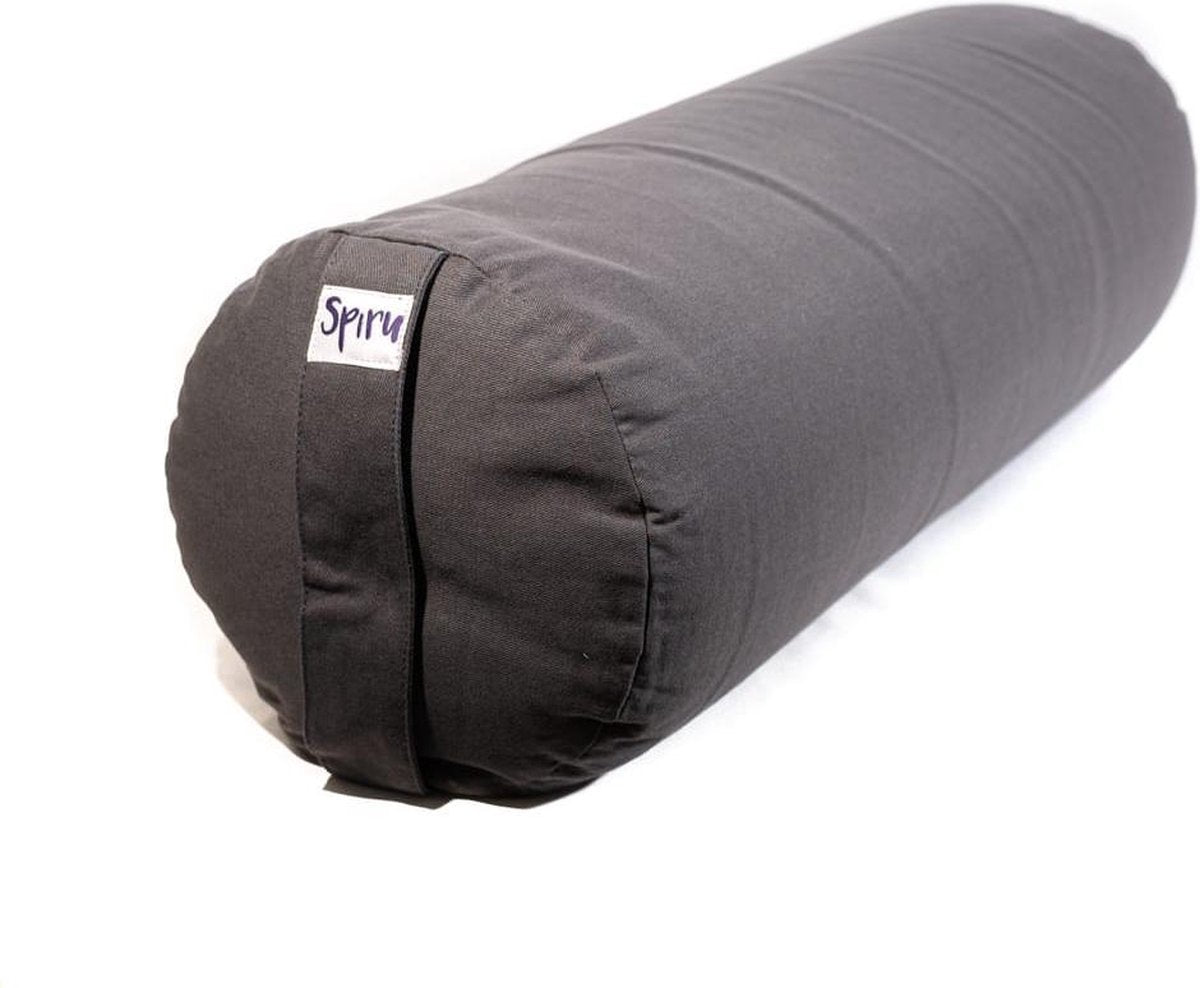 Bolster Rond Katoen – Groot – Antraciet