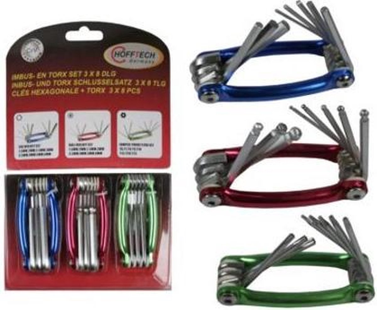 Inbus- en Torx set 3 x 8 delig