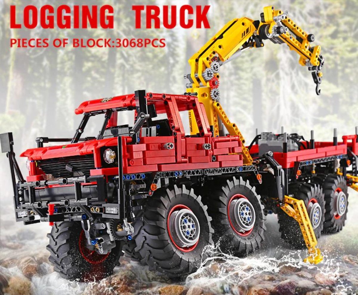 Off road voertuig - Bouwpakket - 8x8 - Truck - Technic - Afstand bestuurbaar - Bouwset - Rood - 3068 pcs