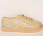 Espadrilles goud glitter mt 40