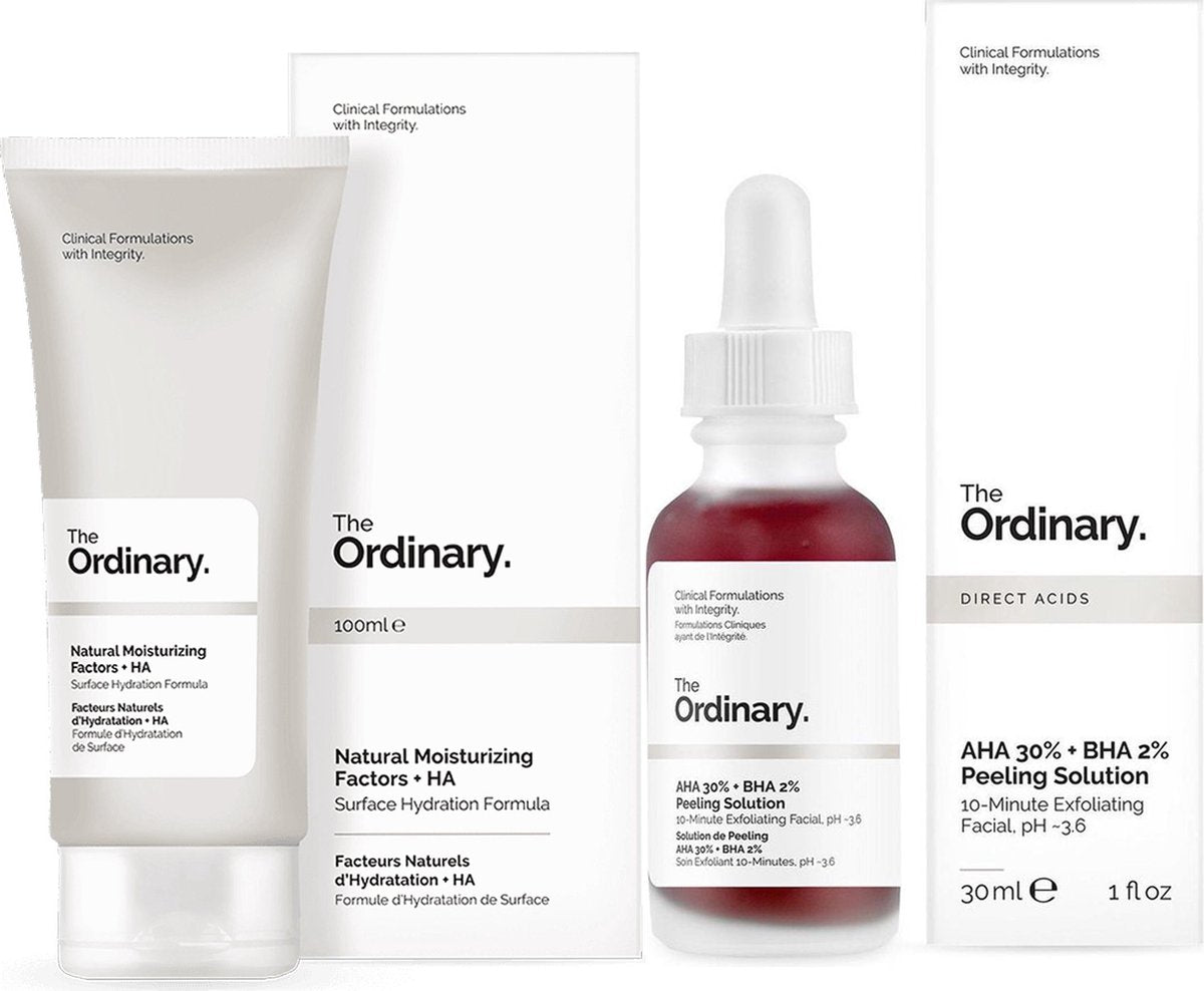 Peeling - The Ordinary AHA 30% + 2% Peeling Solution - Gezichtspeeling - Gezichtsserum -  Natural Moisturizing Factors + HA - 100 ML - crème