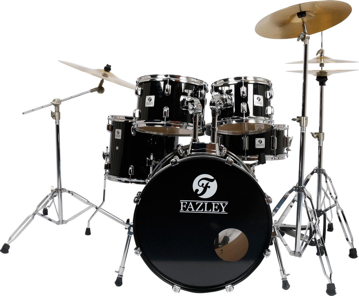 Fazley FDK-100 Spirit Plus Black drumstel inclusief bekkens