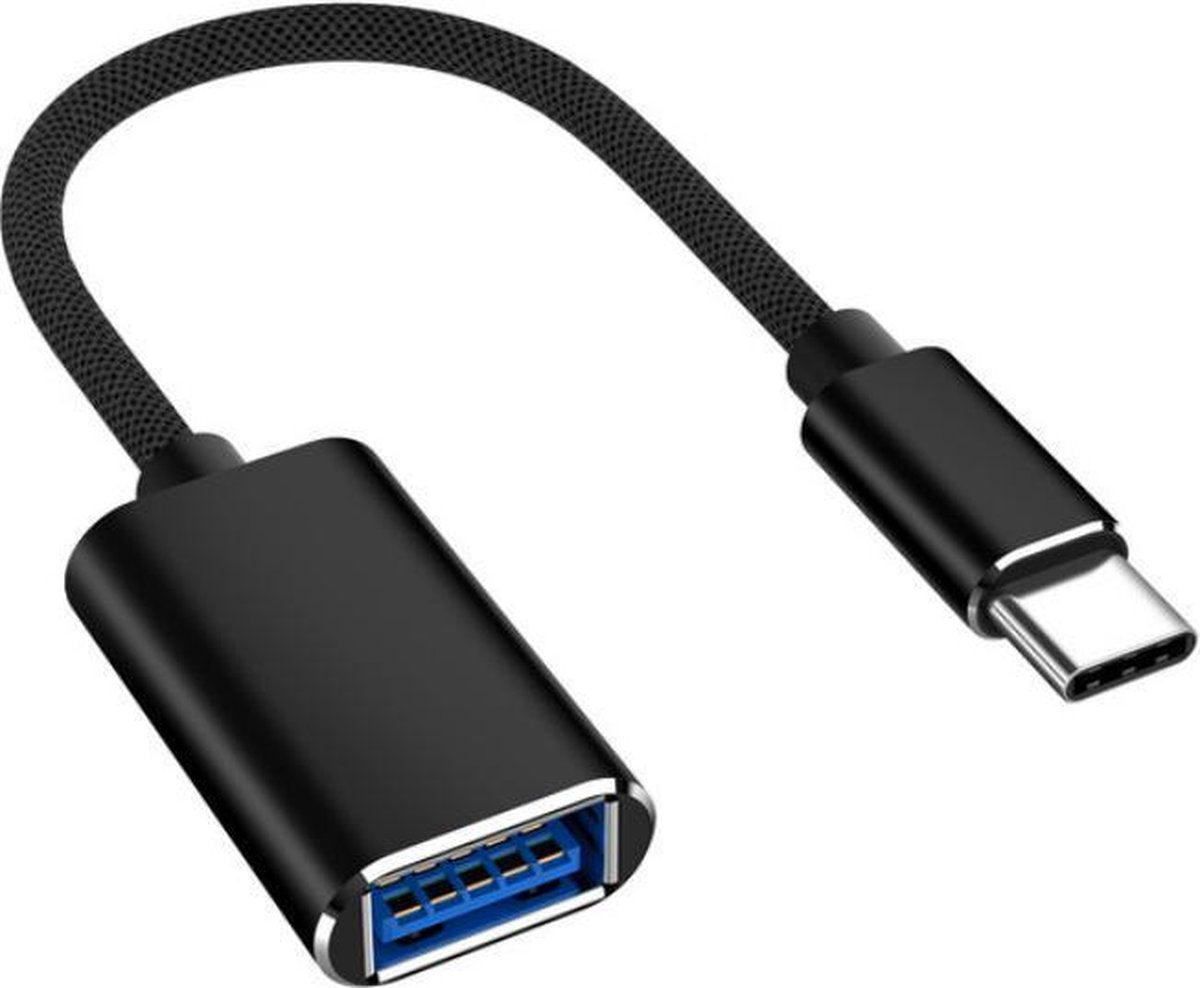 USB-C naar USB-A adapter OTG Converter USB 3.0 | USB C to USB A HUB | Verloop - Zwart