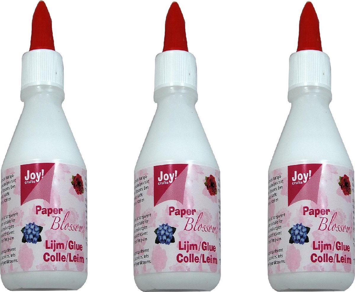 Joy!Crafts / Paper blossoms lijm / Papierlijm / 3 PACK /  3 flesjes van 100 ml