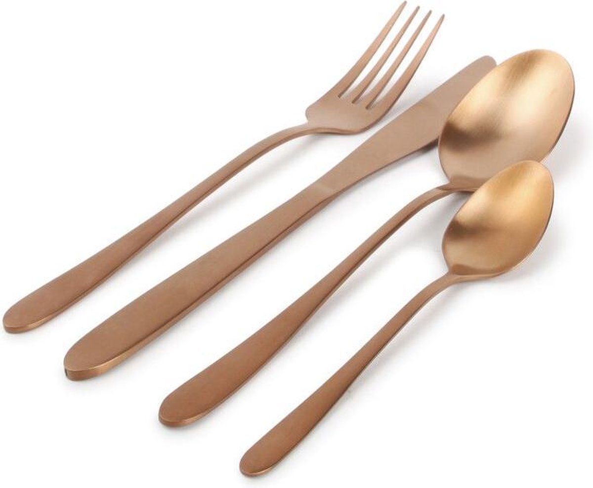 ONA - Bestekset Slim - Rose Gold - Mat - 24 delig