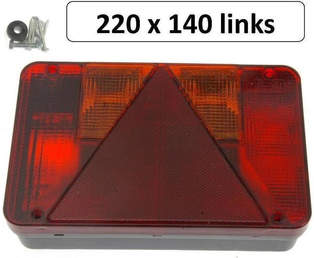 Pro+ Caravan Achterlicht Links-Rood 220 X 140 mm